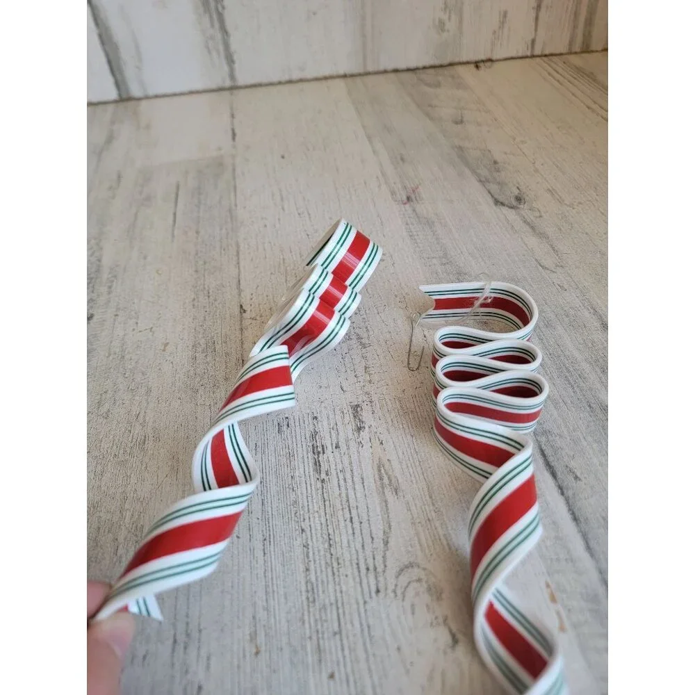 Ribbon candy vintage ornament Xmas set‎ peppermint
